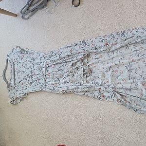 American Eagle Romper Dress S Blue Floral